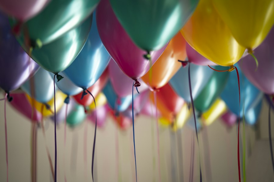 Outdoor family reunion party with decorations
